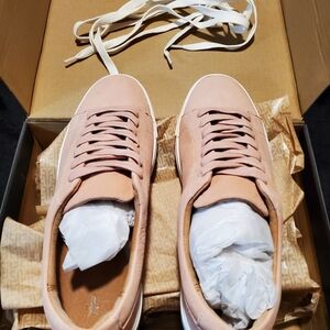 NIB Frye Ivy Low Lace Leather Sneakers – Blush Pink – Size 8.5